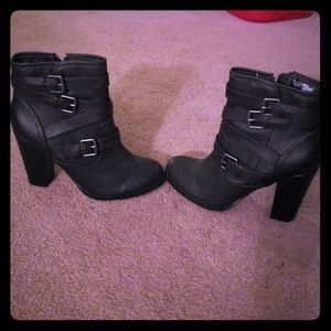 Black Booties with Buckles